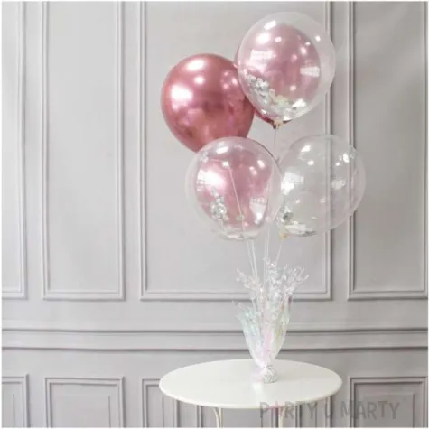 obciaznik do balonow 2w1 ze stojakiem opalizujacy partypal