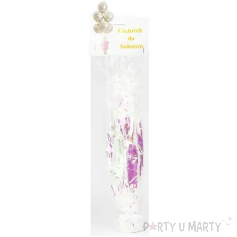 obciaznik do balonow 2w1 ze stojakiem opalizujacy partypal