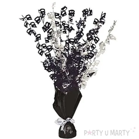 obciaznik do balonow bukiet 40 urodziny czarno srebrny 170 g
