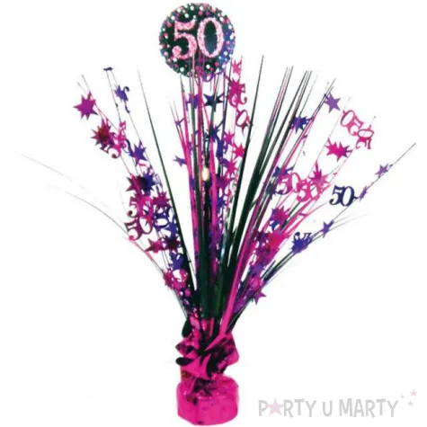 obciaznik do balonow bukiet 50 urodziny amscan rozowo czarny 250 g