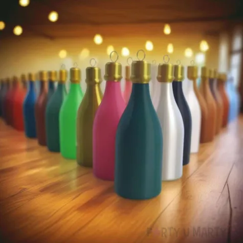 obciaznik do balonow butelka szampana bialy 120g