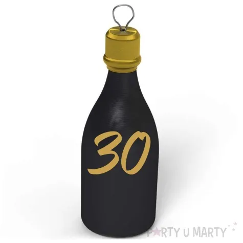obciaznik do balonow butelka szampana liczba 30 czarny 120g