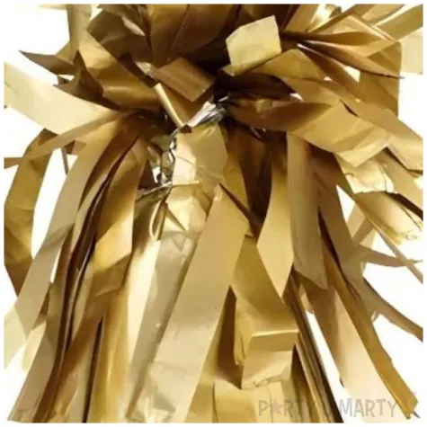 obciaznik do balonow ciezarek foliowy dekoracja na urodziny zloty satynowy 130 g 4 szt