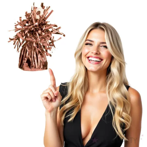 obciaznik do balonow classsic rozowe zloto qualatex