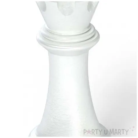 obciaznik do balonow figura szachowa krolowa bialy 100g