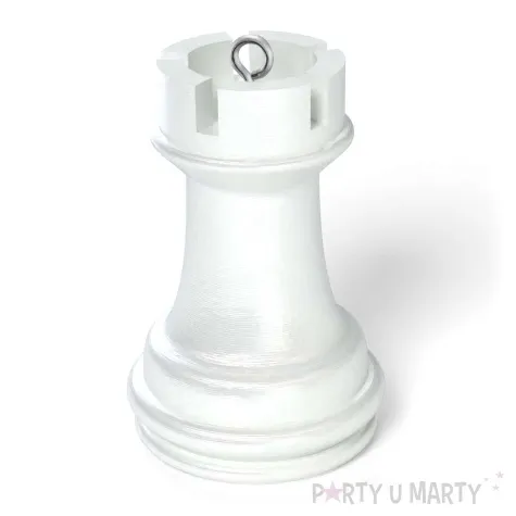 obciaznik do balonow figura szachowa wieza bialy 100g