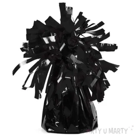 obciaznik do balonow foliowy czarny partydeco 4 szt