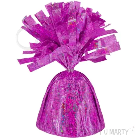 obciaznik do balonow foliowy holograficzny rozowy godan 140g