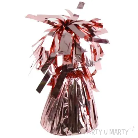 obciaznik do balonow foliowy rozowo zloty amscan