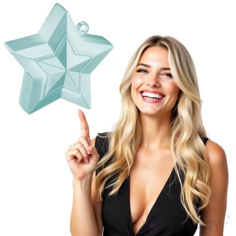 obciaznik do balonow gwiazda jasnoniebieska qualatex 150g