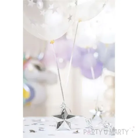 obciaznik do balonow gwiazdka srebrny chrom 175 g 1 szt
