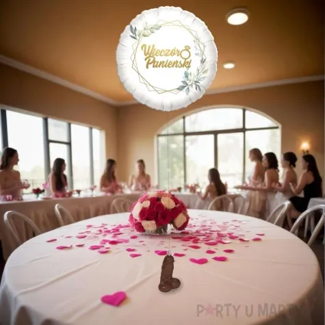 obciaznik do balonow penisek brazowy 120g