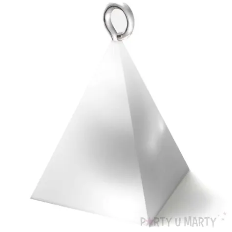 obciaznik do balonow piramidka bialy metalic 65g