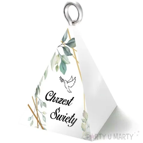 obciaznik do balonow piramidka chrzest mietowa geometria 65 g