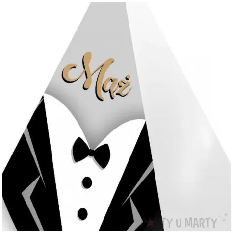 obciaznik do balonow piramidka maz gold wedding 65 g