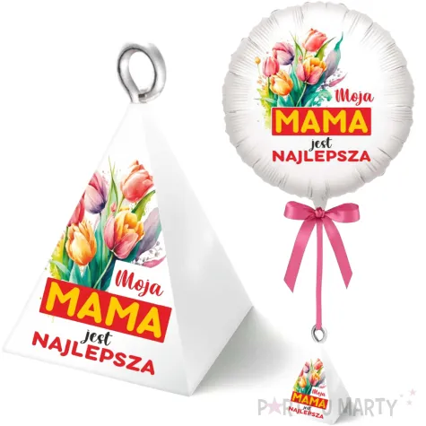 obciaznik do balonow piramidka moja mama jest najlepsza bialy 65g