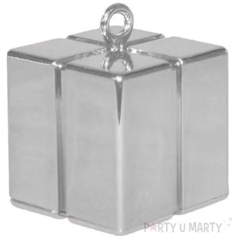 obciaznik do balonow prezent srebrny qualatex 117 g