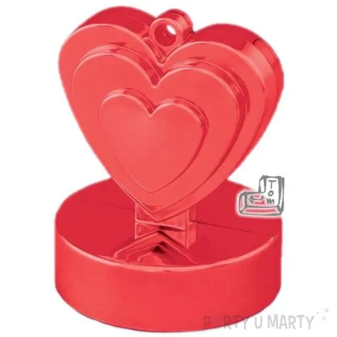 obciaznik do balonow serca czerwony qualatex