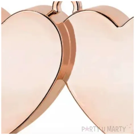 obciaznik do balonow serca rozowe zloto partydeco 137g