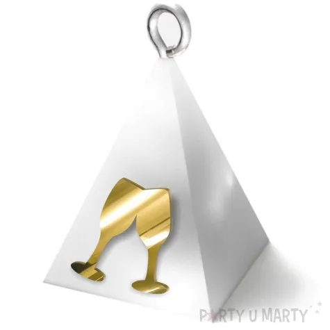 obciaznik do balonow slub piramidka lux szampanowki bialy 65g