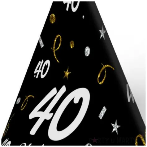 obciaznik do balonow stozek 40 urodziny glamour birthday 90g