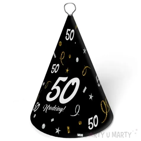 obciaznik do balonow stozek 50 urodziny glamour birthday 90g