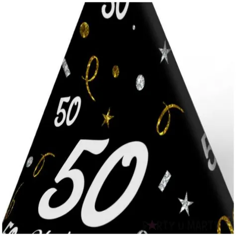 obciaznik do balonow stozek 50 urodziny glamour birthday 90g