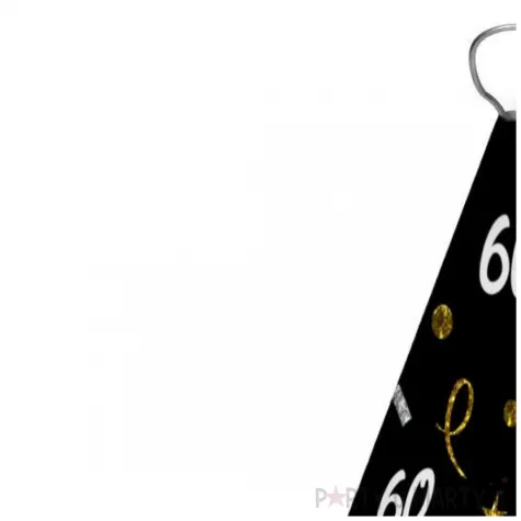 obciaznik do balonow stozek 60 urodziny glamour birthday 90g