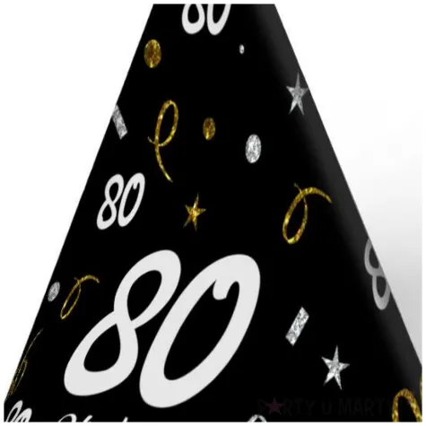 obciaznik do balonow stozek 80 urodziny glamour birthday 90g