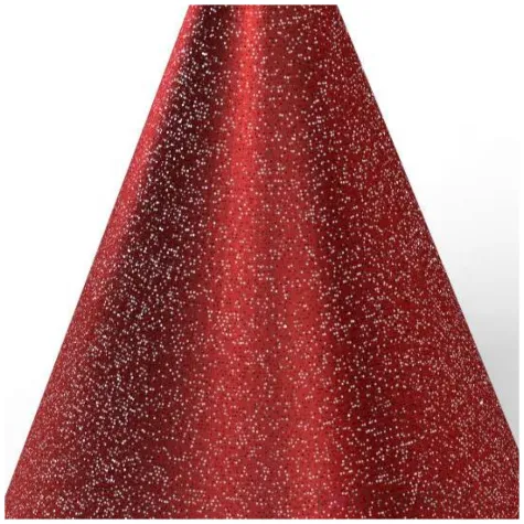 obciaznik do balonow stozek czerwony brokat 90 g