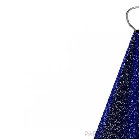 obciaznik do balonow stozek niebieski brokat 90 g