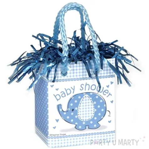 obciaznik do balonow torebka baby shower blekitny unique
