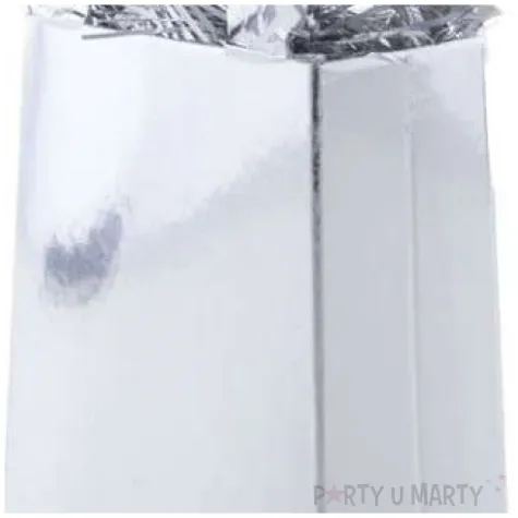 obciaznik do balonow torebka srebrny funny fashion 100g