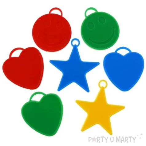 obciazniki do balonow gwiazdki serduszka i kolka mix godan 12g 25 szt