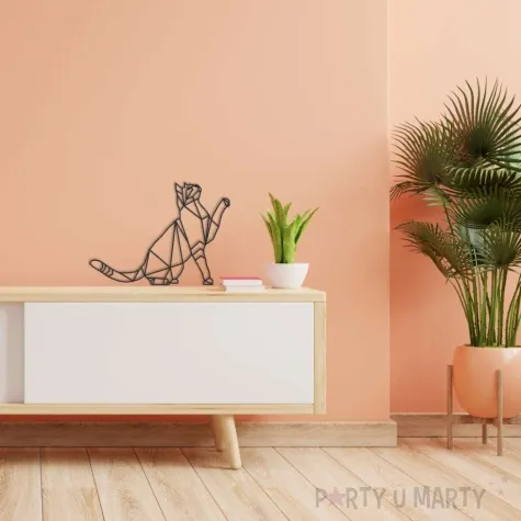 obraz azurowy kot proszacy czarny 40x55 cm