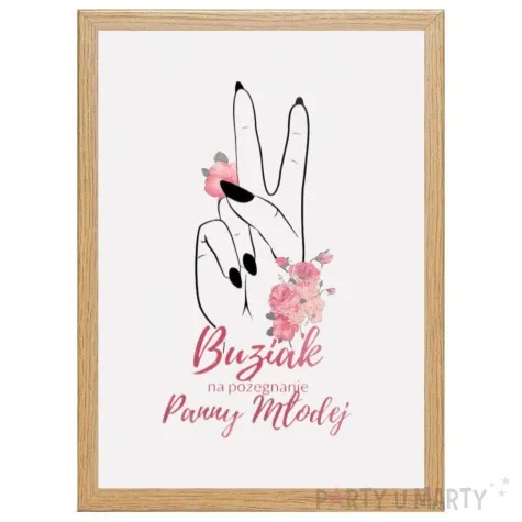 obraz buziak na pozegnanie panny mlodej znak pokoju propa ganda 32 x 25 cm