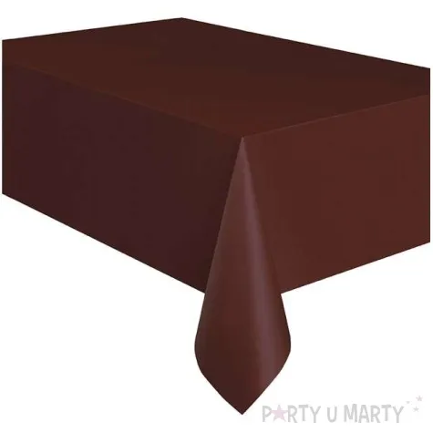 obrus foliowy classic brazowy unique 274 x 137 cm