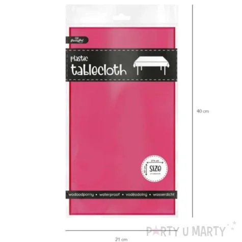 obrus foliowy classic ciemny rozowy partypal 274x137 cm