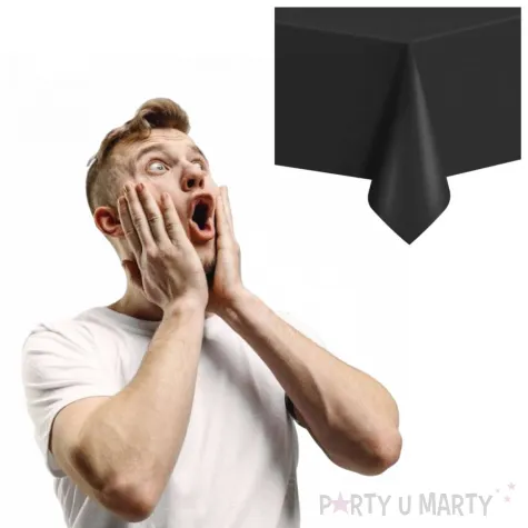 obrus foliowy classic czarny partypal 274 x 137 cm