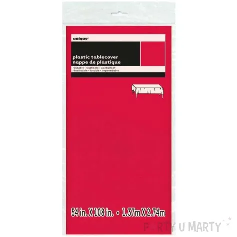 obrus foliowy classic czerwony unique 274x137 cm