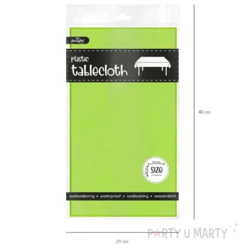obrus foliowy classic jasny zielony partypal 274x137 cm