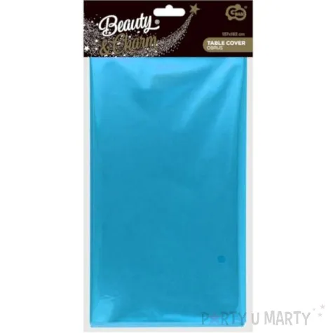 obrus foliowy classic niebieski jasny metalik godan 183 x 137 cm