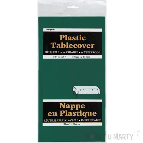 obrus foliowy classic zielony ciemny unique 275x137 cm