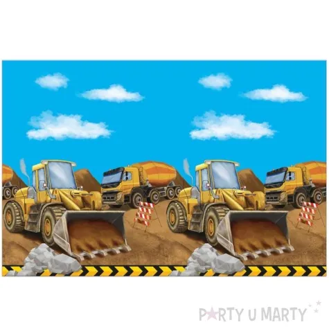 obrus foliowy construction budowa procos 120x180 cm