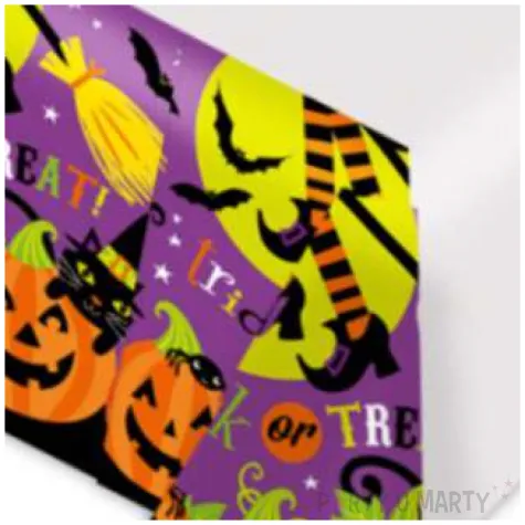 obrus foliowy cukierek albo psikus kolorowy amscan 137 x 260