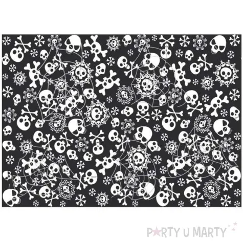 obrus foliowy czaszki halloween folat 180x130 cm