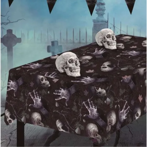 obrus foliowy czaszki halloween guirca 137 x 274 cm