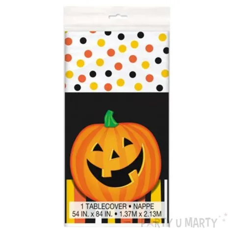 obrus foliowy dynia usmiechnieta 137 x 213 cm