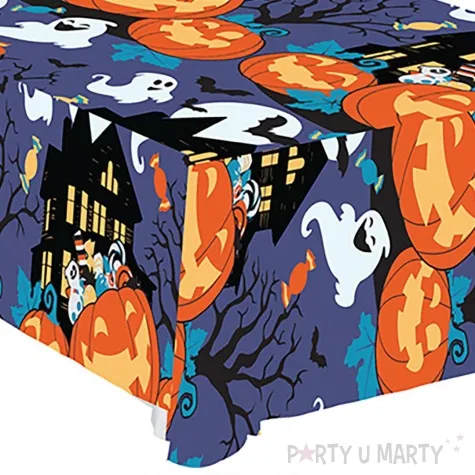 obrus foliowy dynie i duchy halloween guirca 137x274 cm