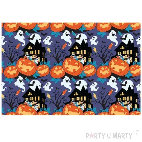 obrus foliowy dynie i duchy halloween guirca 137x274 cm